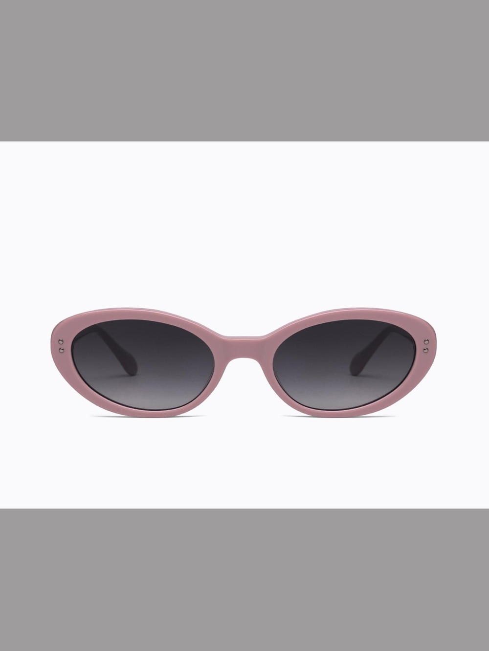 Carolina Lemke Retro Oval Sunglasses in Mauve Pink